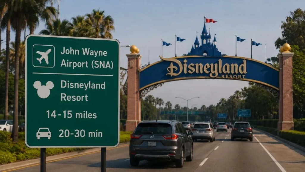 John Wayne Airport to Disneyland Travel Time