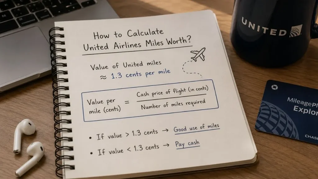 United Airlines Miles Value Calculation