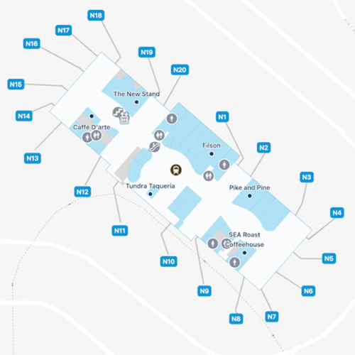 Satellite NorthTerminal Map