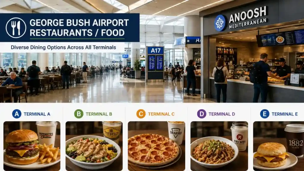 Restaurants across George Bush Airport