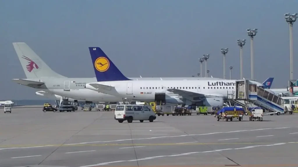 Lufthansa Airlines at Barcelona Airport