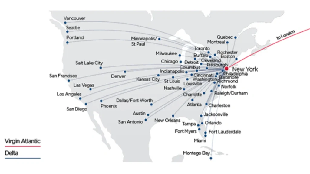 Virgin Atlantic Flight Route Map
