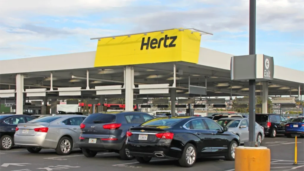 Hertz rental cars at Houston Airport
