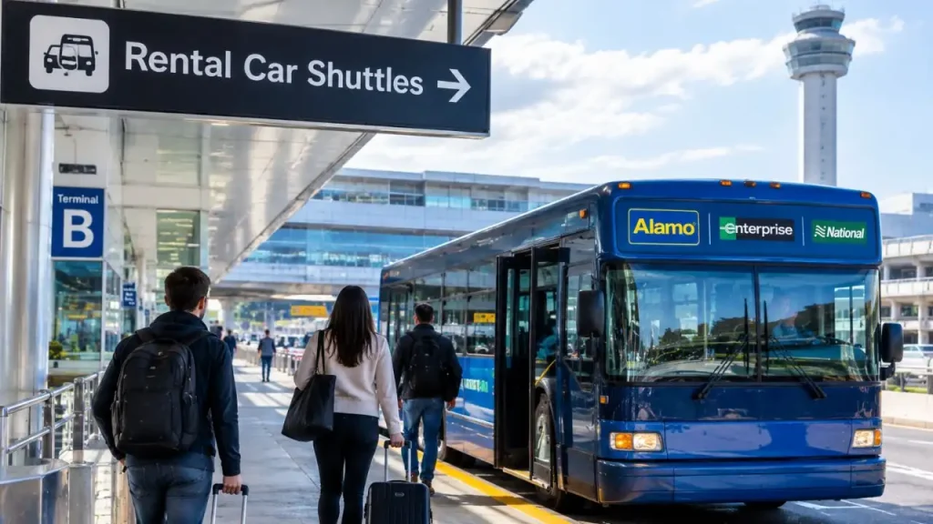 LGA Terminal Rental Shuttle Directions